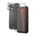 Zestaw ochronny 3w1 na iPhone 16 Pro etui szkło ochronne na ekran i aparat D3O - przezroczyste