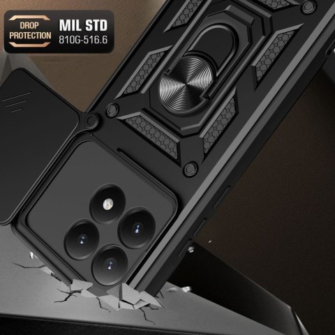 Etui pokrowiec z osłona obiektywu podstawką na Xiaomi 15T CamShield Pro - czarne