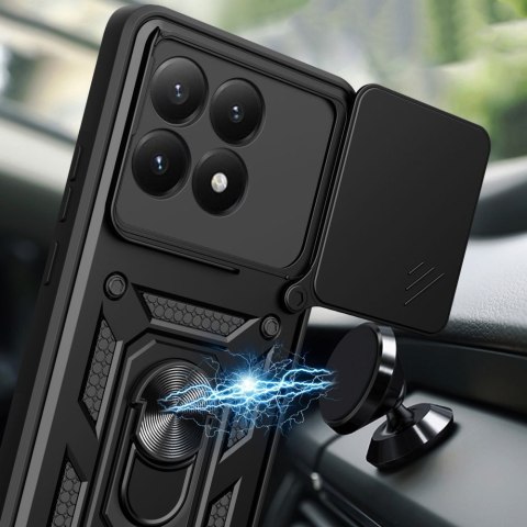 Etui pokrowiec z osłona obiektywu podstawką na Xiaomi 15T CamShield Pro - czarne