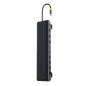 HUB Stacja dokująca 12w1 USB-C HDMI DisplayPort USB-A SD/microSD RJ45 PD - szara