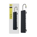 HUB Stacja dokująca 12w1 USB-C HDMI DisplayPort USB-A SD/microSD RJ45 PD - szara