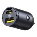 Ładowarka samochodowa USB-A USB-C 30W - czarna