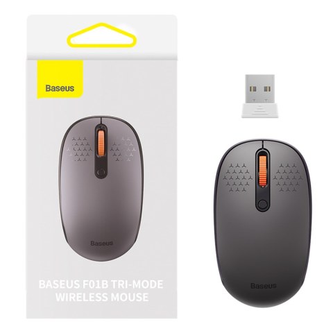 Myszka bezprzewodowa 3 tryby łączności 2.4GHz Bluetooth 3.0 5.0 F01B - szara