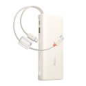 Powerbank 20000mAh 100W z wyświetlaczem dwoma kablami USB-C - beżowy