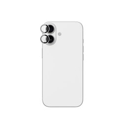 Szkło na aparat do iPhone 17 ze srebrną ramką aluminiową Lens Glass