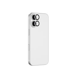 Szkło na aparat do iPhone 17 ze srebrną ramką aluminiową Lens Glass