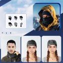 Komin narciarski bandana sportowa wielofunkcyjna rozmiar uniwersalny - czarny