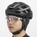 Czapka rowerowa zimowa pod kask z otworami na okulary - szara