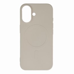 Etui plecki na iPhone 16e Liquid Silicone Case MagSafe - beżowe