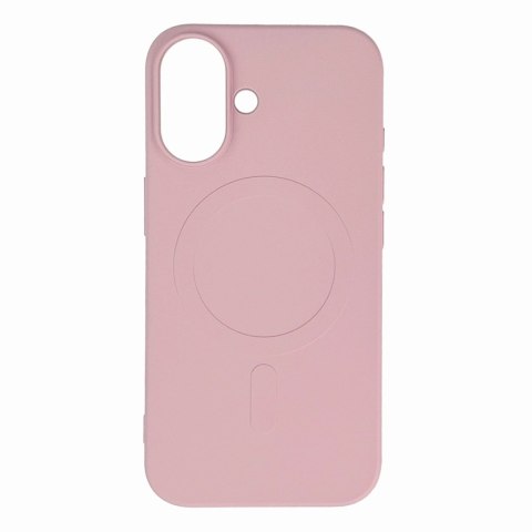 Etui plecki na iPhone 16e Liquid Silicone Case MagSafe - różowe