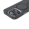 Etui pokrowiec brokatowy na iPhone 16e Glitter Case MagSafe - czarny