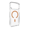 Etui pokrowiec case na iPhone 17 Pro Lite Mag MagSafe - przezroczyste pomarańczowy pierścień