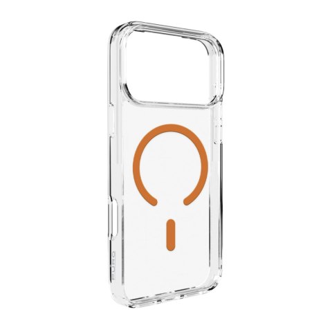 Etui pokrowiec case na iPhone 17 Pro Lite Mag MagSafe - przezroczyste pomarańczowy pierścień