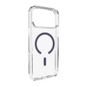 Etui pokrowiec case na iPhone 17 Pro Max Lite Mag MagSafe - przezroczyste niebieski pierścień