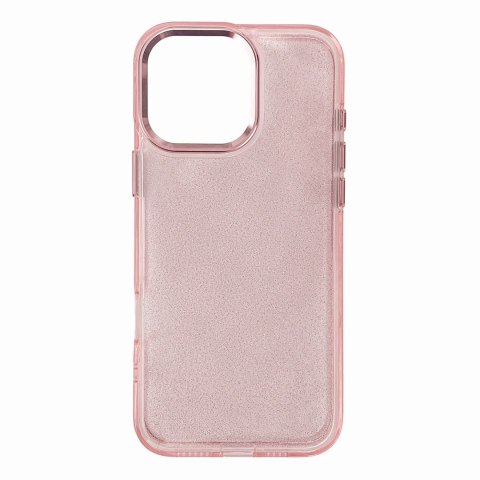 Etui pokrowiec plecki brokatowe na iPhone 16e Glitter Case - różowy
