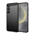 Etui pokrowiec silikonowy do Samsung Galaxy S25+ Carbon Case - czarny