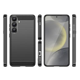 Etui pokrowiec silikonowy do Samsung Galaxy S25+ Carbon Case - czarny