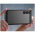 Etui pokrowiec silikonowy do Samsung Galaxy S25+ Carbon Case - czarny