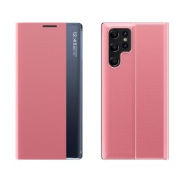 Etui pokrowiec z klapką i podstawką do Samsung Galaxy S24 FE New Sleep Case - różowy