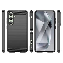 Etui silikonowe do Samsung Galaxy S24 FE Carbon Case - czarny