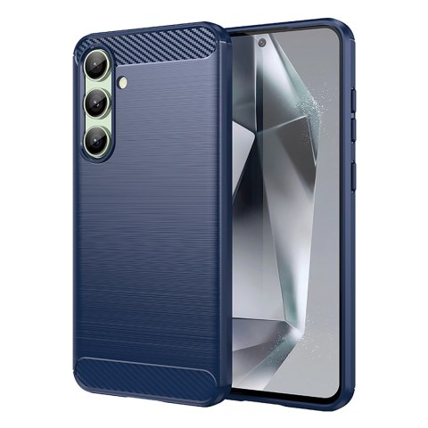 Etui silikonowe do Samsung Galaxy S24 FE Carbon Case - niebieski