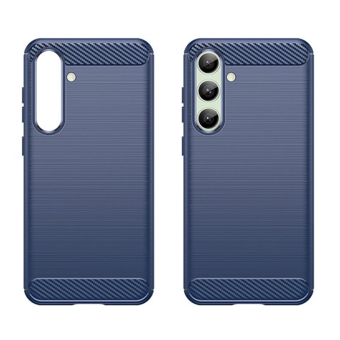 Etui silikonowe do Samsung Galaxy S24 FE Carbon Case - niebieski