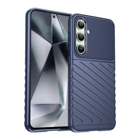 Etui silikonowe pancerny pokrowiec do Samsung Galaxy S24 FE Thunder Case - niebieski