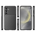 Etui silikonowe pancerny pokrowiec do Samsung Galaxy S25+ Thunder Case - czarny