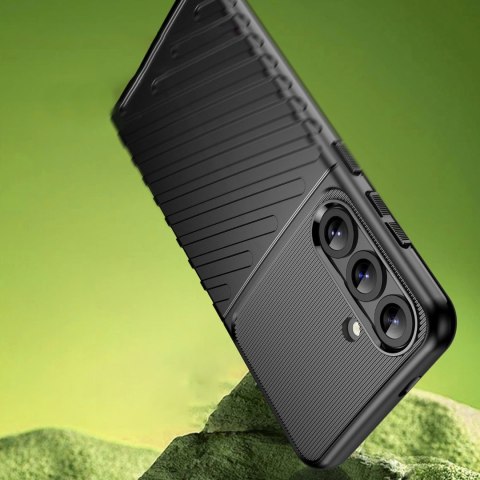 Etui silikonowe pancerny pokrowiec do Samsung Galaxy S25+ Thunder Case - czarny