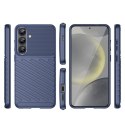 Etui silikonowe pancerny pokrowiec do Samsung Galaxy S25+ Thunder Case - niebieski