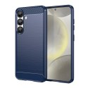 Etui silikonowe pokrowiec do Samsung Galaxy S25 Carbon Case - niebieski