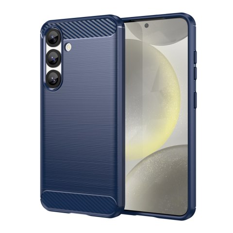 Etui silikonowe pokrowiec do Samsung Galaxy S25 Carbon Case - niebieski