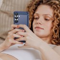 Etui silikonowe pokrowiec do Samsung Galaxy S25 Carbon Case - niebieski
