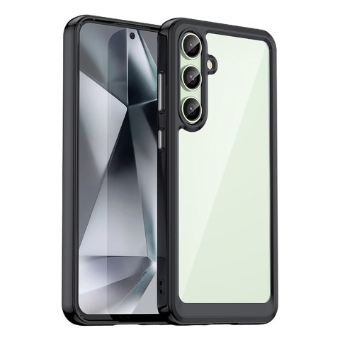 Etui silikonowe z żelową ramką do Samsung Galaxy S24 FE Outer Space Case - czarny