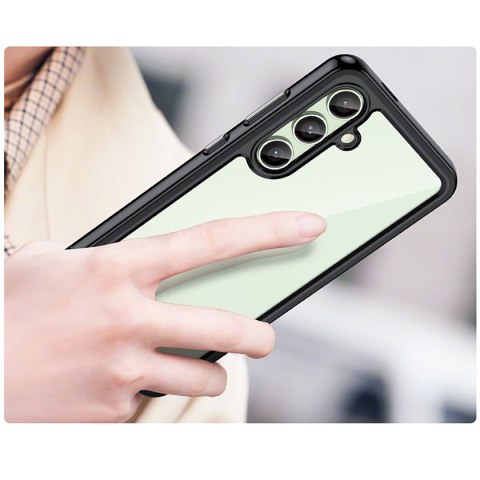Etui silikonowe z żelową ramką do Samsung Galaxy S24 FE Outer Space Case - czarny