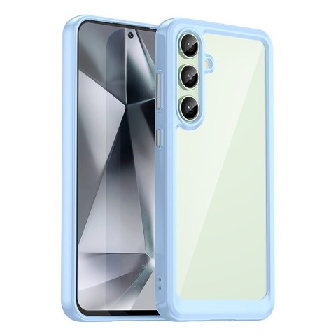Etui silikonowe z żelową ramką do Samsung Galaxy S24 FE Outer Space Case - niebieski