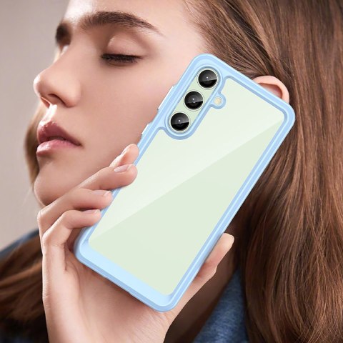 Etui silikonowe z żelową ramką do Samsung Galaxy S24 FE Outer Space Case - niebieski