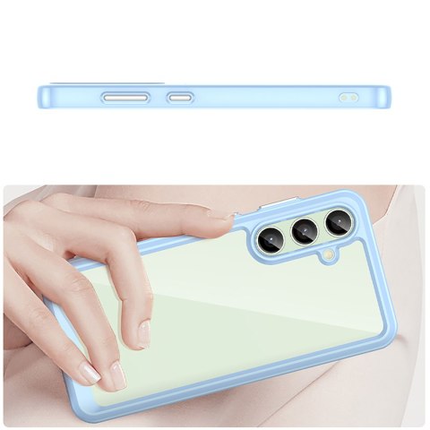 Etui silikonowe z żelową ramką do Samsung Galaxy S24 FE Outer Space Case - niebieski