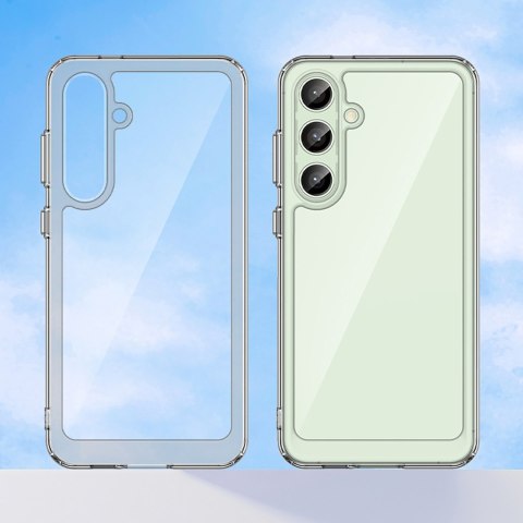 Etui silikonowe z żelową ramką do Samsung Galaxy S24 FE Outer Space Case - przezroczysty