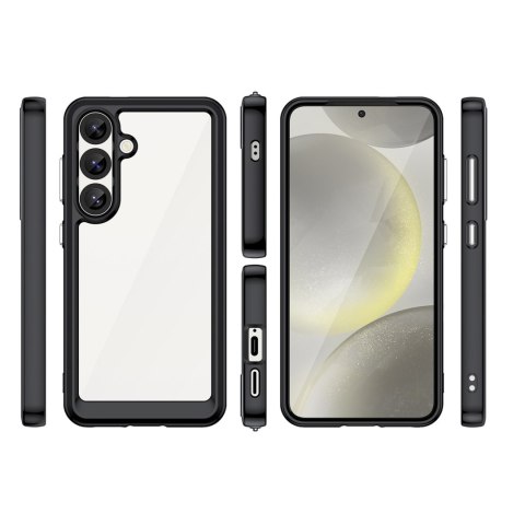 Etui silikonowe z żelową ramką do Samsung Galaxy S25 Outer Space Case - czarne