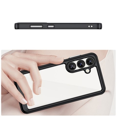 Etui silikonowe z żelową ramką do Samsung Galaxy S25 Outer Space Case - czarne