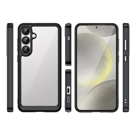 Etui silikonowe z żelową ramką do Samsung Galaxy S25+ Outer Space Case - czarny