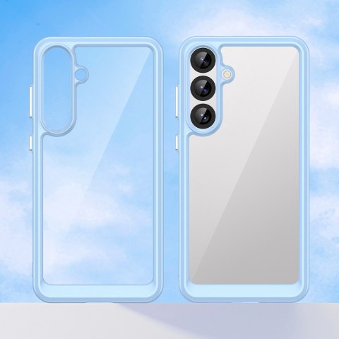 Etui silikonowe z żelową ramką do Samsung Galaxy S25+ Outer Space Case - niebieski