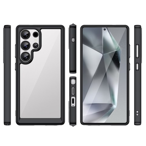 Etui silikonowe z żelową ramką do Samsung Galaxy S25 Ultra Outer Space Case - czarny