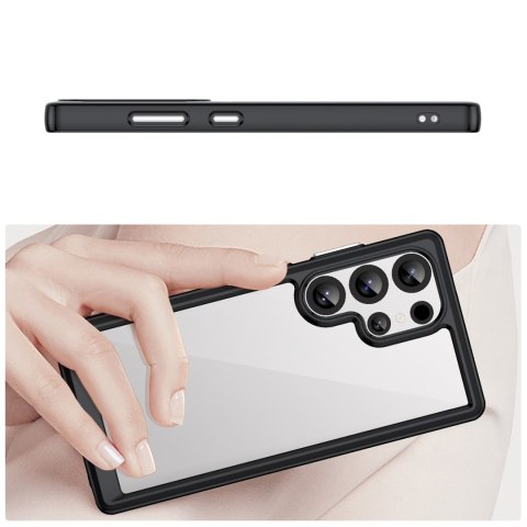 Etui silikonowe z żelową ramką do Samsung Galaxy S25 Ultra Outer Space Case - czarny