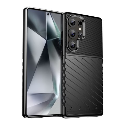Etui silikonowy pancerny pokrowiec do Samsung Galaxy S25 Ultra Thunder Case - czarny