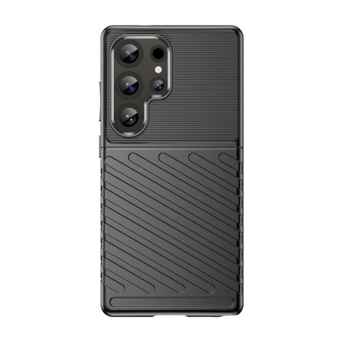 Etui silikonowy pancerny pokrowiec do Samsung Galaxy S25 Ultra Thunder Case - czarny