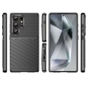 Etui silikonowy pancerny pokrowiec do Samsung Galaxy S25 Ultra Thunder Case - czarny