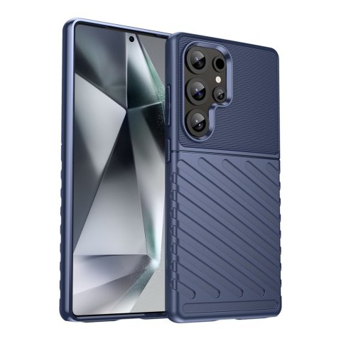 Etui silikonowy pancerny pokrowiec do Samsung Galaxy S25 Ultra Thunder Case - niebieski