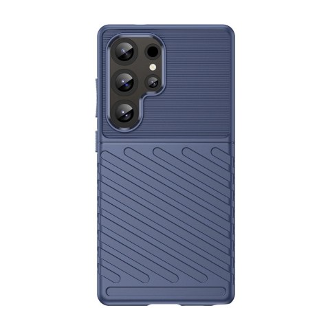 Etui silikonowy pancerny pokrowiec do Samsung Galaxy S25 Ultra Thunder Case - niebieski